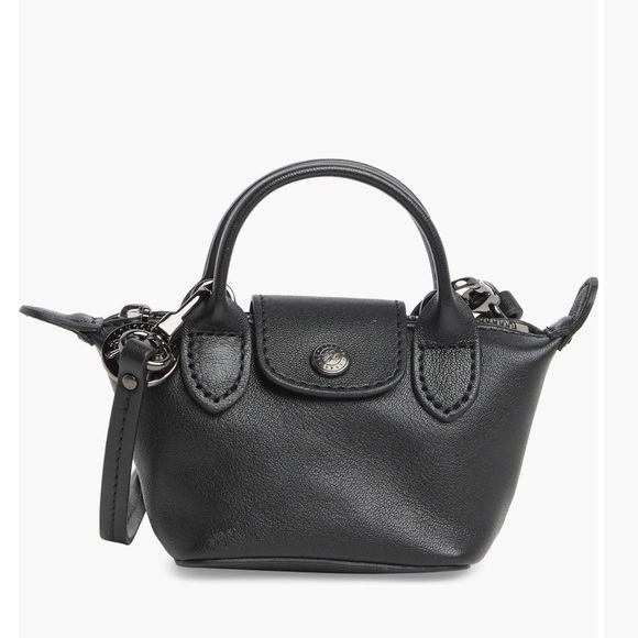 NWT Longchamp Le Pliage Cuir Nano Crossbody bag with box and dustbag - Picture 1 of 15